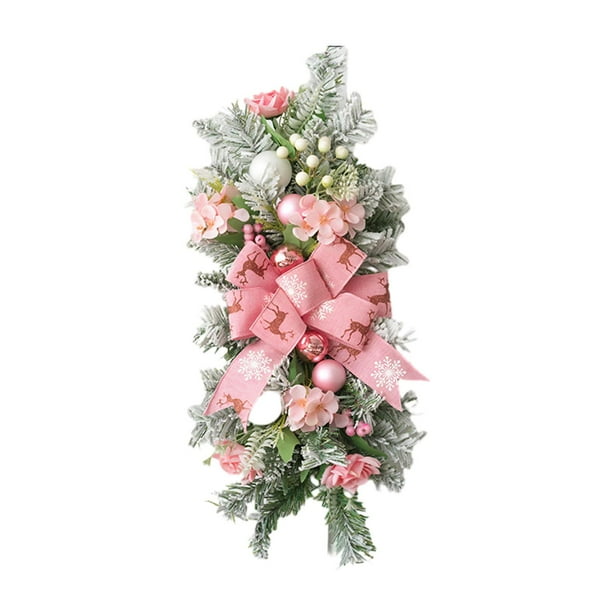 Guirnalda navideña Macarena decorativa rosa 55 cm x 25 cm
