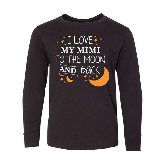 Inktastic I Love My Mimi To The Moon and Back Long Sleeve Youth T-Shirt