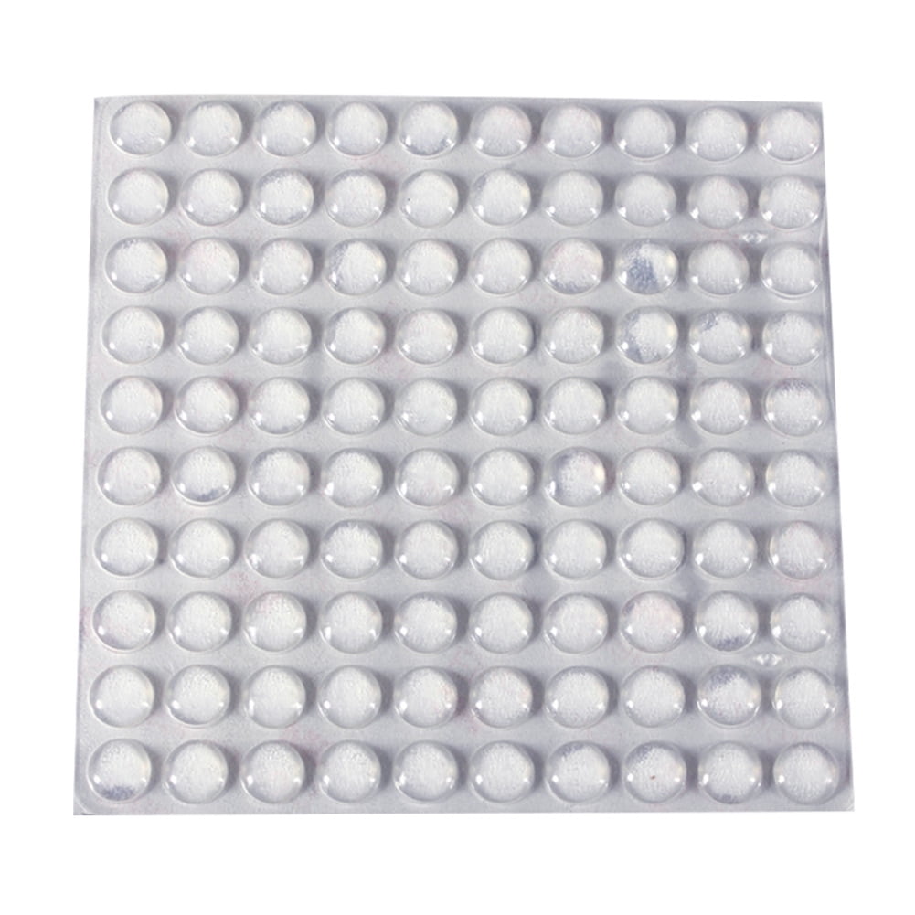 100X Self-Adhesive Silicone Rubber Feet Clear Semicircle Bumper Door Buffer Pads 
