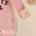 thumbnail image 4 of Staki Baby Sleeper Baby Girl Outfit Newborn Romper Long Sleeve Jumpsuit Cute One Piece Fall Clothes(Pink,0-3 Months), 4 of 7