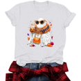 thumbnail image 5 of VKOYWKM Fall Tee Shirts for Women Ghost Graphic Tees Holiday Crew Neck Loose Fit Short Sleeve T-Shirt Casual Halloween T Shirt, 5 of 6