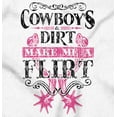 thumbnail image 2 of Cowboys Make Me Flirt Funny Cowgirl Women Crewneck Sweatshirt Brisco Brands S, 2 of 6