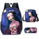 thumbnail image 1 of 3 Piezas Demon Slayer Nezuko Niños Nuevas Mochilas De Anime Niña Princesa Estudiante Bolígrafo Escolar Bolsos Niño Bolso De Hombro Drop Envío, 1 of 4
