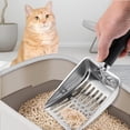 thumbnail image 5 of Cat Litter Scoop,Metal Cat Litter Scoop,Sturdy Mesh Scooper,Deep Shovel,Long Handle,Poop Sifting,Durable,Heavy Duty,for Litter Box,Black, 5 of 7