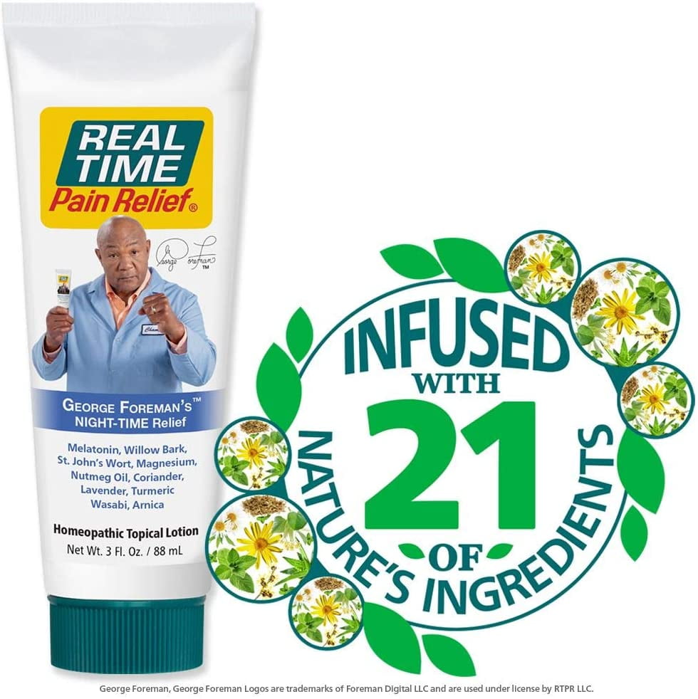 Real Time Pain Relief George Foreman's Night Time Formula, Topical Pain Relief, 3 oz Tube