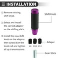 thumbnail image 5 of Unique Bargains Gear Shift Knob Punched Faux Leather Car for Automatic and Manual Vehicle with 3 Adapter Purple 1 Set, 5 of 7