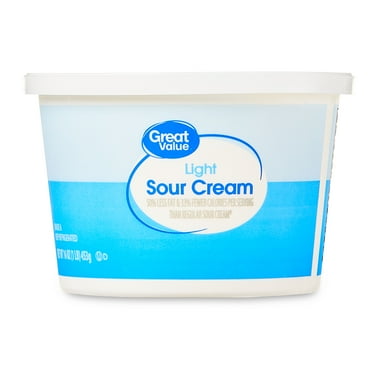 Great Value Light Sour Cream, 16 oz Tub