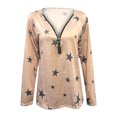 thumbnail image 4 of Pompotops Blouse Décontractée à Manches Longues et Col en V avec Fermeture Éclair pour Femmes, 4 of 5