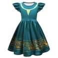 thumbnail image 1 of Princess Merida Robe pour Filles Halloween à Manches Volantées Costume Déguisement, 1 of 6