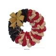thumbnail image 3 of 11.8-Inch Rustic Red White And Blue Patriotic Fabric Front Door Wreath With Metal Star Bow Americana Decoration Indoor Outdoor 4th Of July Home Decor, 3 of 5