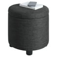 thumbnail image 4 of Designs4Comfort Round Accent Storage Ottoman with Reversible Tray Lid, 4 of 7