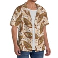 thumbnail image 2 of Xecao Colorful Vintage Corn Men's Casual Short-sleeved Shirt, a button-up collared shirt with a pocket-Medium, 2 of 5