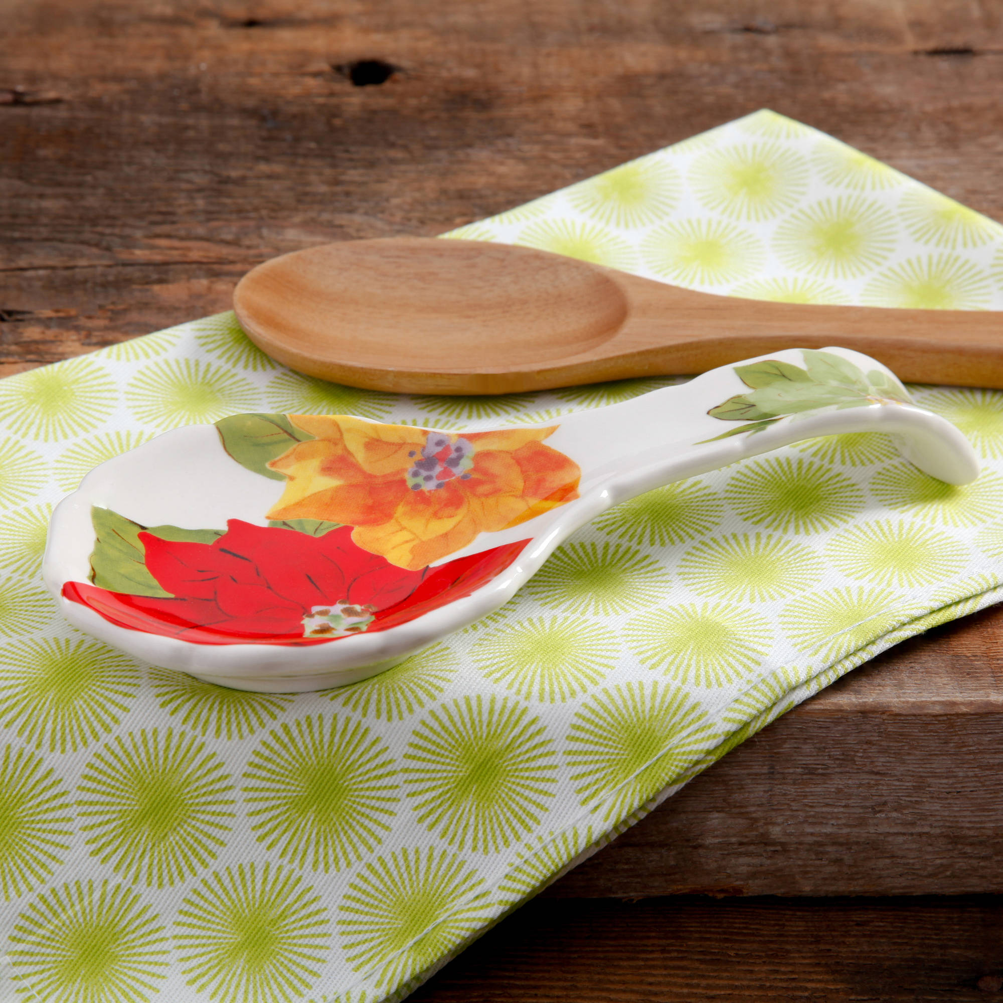 The Pioneer Woman Holiday Poinsettia Spoon Rest Walmart Inventory
