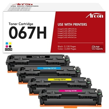 067H Toner Cartridge 4-Pack Compatible for Canon 067H 067 CRG-067H ImageCLASS MF656Cdw MF654Cdw MF653Cdw LBP633Cdw LBP632Cdw Series High Yield Printer Toner Ink (Black, Cyan, Magenta, Yellow)