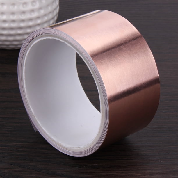 Cinta de lámina de cobre Wdftyju 5,5 metros 5 cm adhesiva conductora doble