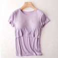 thumbnail image 1 of Ropa de lactancia top de lactancia mamá caliente de moda camiseta de manga corta para mujeres embarazadas ropa de lactancia camisa de fondo chaleco de verano, 1 of 6