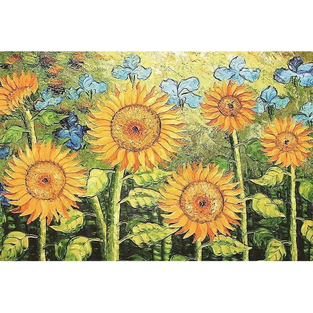 1000 Pieces Sunflowers Wooden Jigsaw Puzzles for Adults Teenagers, Unique Wood Cut Large Jigsaw Puzzle, Personalized Custom Jigsaw Puzzle Entertainmen