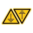 thumbnail image 1 of Uxcell Triangle Pay Attention to Grounding Warning Sign Self Adhesive 50mm 2Pcs, 1 of 4