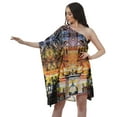 thumbnail image 1 of Moomaya Robe Maxi à une Épaule pour Femmes Imprimée Grande Taille Kaftan Robe de Plage, 1 of 6