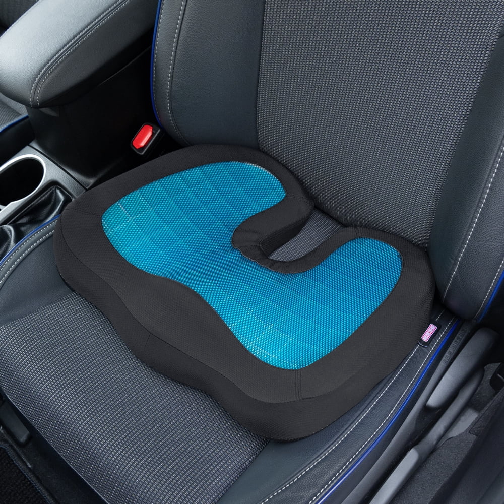 Motor Trend MTCG-100+110 Lumbar Support Cushion + Cooling Seat Cushion with Memory Foam - Made with Orthopedic Fill for Maximum Comfort & Back Pain Relief - Perfect for Car and Office Chairs