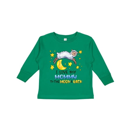

Inktastic I Love My Mommy to the Moon and Back Cute Sheep Gift Toddler Boy or Toddler Girl Long Sleeve T-Shirt
