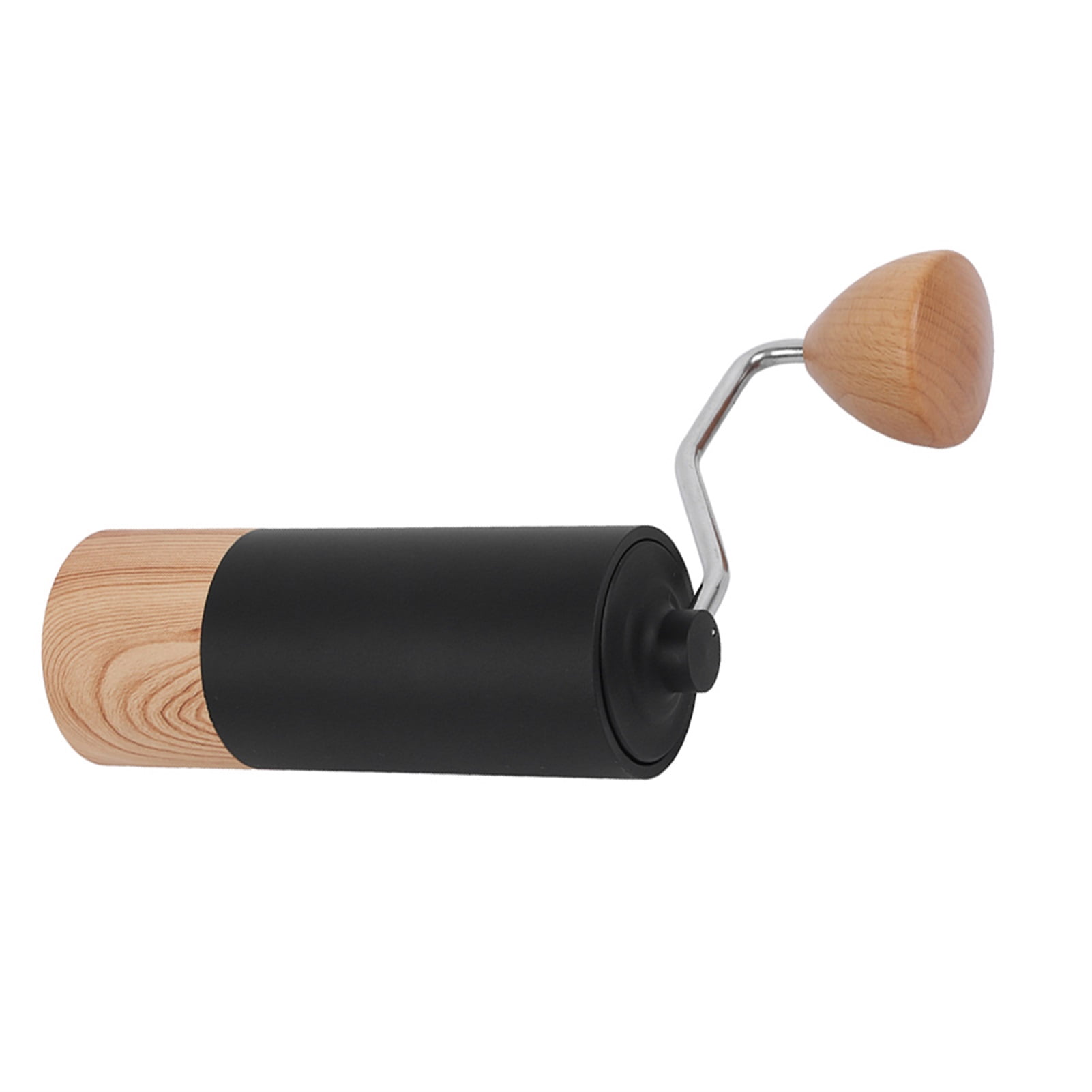 HQQGVVS Manual Coffee Grinder Stainless Steel Burr Mill Hand Grinding Machine with Adjustable SettingLight Wood Grain
