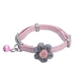 thumbnail image 2 of Flmtop Réglable Mignon Six Pétales Fleur Cloche Décor Chat Chaton Collier Animaux Accessoires Rose, 2 of 9