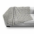 thumbnail image 2 of Pastel Soft Flannel Fleece Throw Blanket, Contemporary Dotwork Abstract Circles Along Stripes Bohemian Effect, Cozy Plush for Indoor and Outdoor Use, 50" x 70", Lilac and Lavender Blue, by Ambesonne, 2 of 5