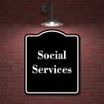thumbnail image 2 of Social Services BLACK Aluminum Composite Sign 20''x24'', 2 of 9