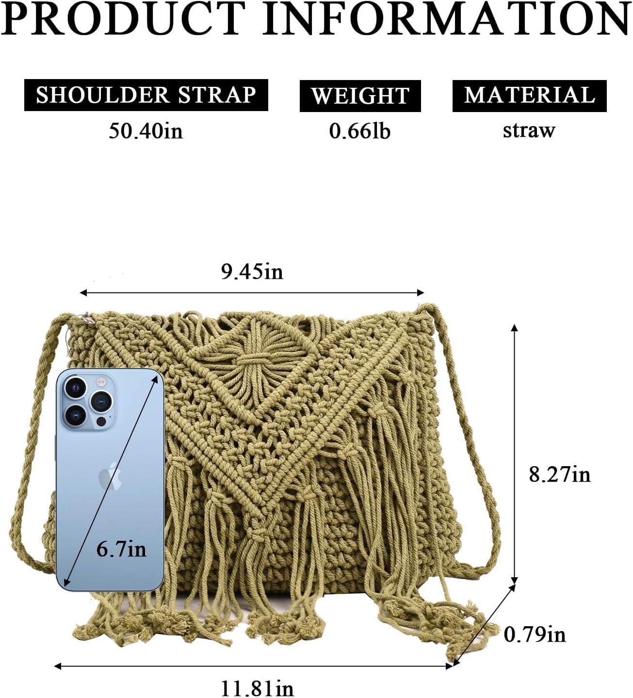 LinYooLi Straw Crossbody Bags for Women, Summer Straw Purses and Handbags with Tassels Shoulder Clutch Bag for Vacation