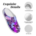 thumbnail image 5 of Lsque Flying Butterflies Pattern Womens Comfort Cotton on Scuff With Memory Foam and Anti-skid Sole Slipper-46/47, 5 of 7