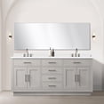 thumbnail image 5 of Abbey 72" W White Oak Vanity Quartz Countertop, 70" Mirror and Faucet Set, 5 of 6