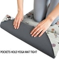 thumbnail image 3 of Green Cow Flower Pattern Hot Yoga Mat Towel Non Slip for Hot Yoga - Quick-Drying Yoga Mat Cover with 4 Corner Pockets with Travel Bag - Hot Yoga Towel Non Slip Grip Moisture Wicking Sweat 70"x26", 3 of 6