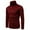 #1-Wine, variant on Mens Solid Turtleneck Slim Fit Pullover Warm T-Shirt Bottoming Shirt
