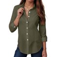 thumbnail image 2 of vigerkar Womens Dress Shirts Long Sleeve Button Down Shirt Business Casual Blouse Office Work Tops (AG, L), 2 of 5