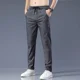 thumbnail image 3 of Pantalones de algodón para oficina de verano para hombre, pantalones casuales de sastrería para hombre, pantalones finos de licra, estilo vintage, largos, de diseñador de tendencia de alta calidad, 3 of 5