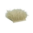 thumbnail image 1 of JUNWELL 1 Yard Dyed Ostrich Feather Fringe Trim Ribbon Embellishment Cream, 1 of 8