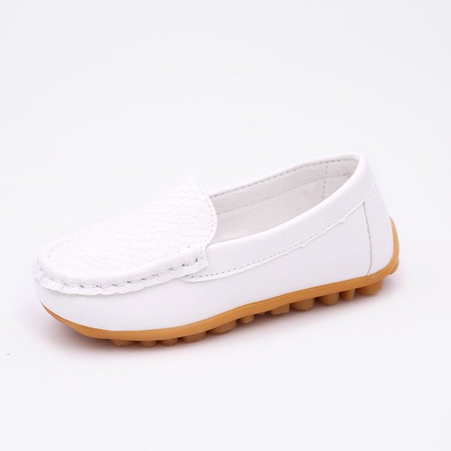 Zapatos para niños, primavera y otoño, estilo coreano, sin cordones, zapatos de guisantes de colores caramelo, zapatos de bebé, suela de tendón de res, zapatos para niños y niñas