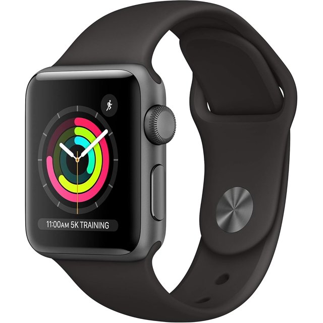 Refurbished Apple Watch Series 3 Aluminum 38mm A1858 (GPS Only, No Cellular) Space Gray (Grade A+)