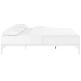 thumbnail image 4 of Modern Contemporary Urban Design Bedroom Full Size Platform Bed Frame, White, Metal Steel, 4 of 5