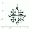 thumbnail image 3 of Sterling Silver Antiqued Jerusalem Cross Pendant (26 X 26) Made In United States qc5272, 3 of 3