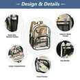 thumbnail image 4 of ALAZA Clear Backpack Cheetah Leopard Running PVC Transparent BookBag, 4 of 7