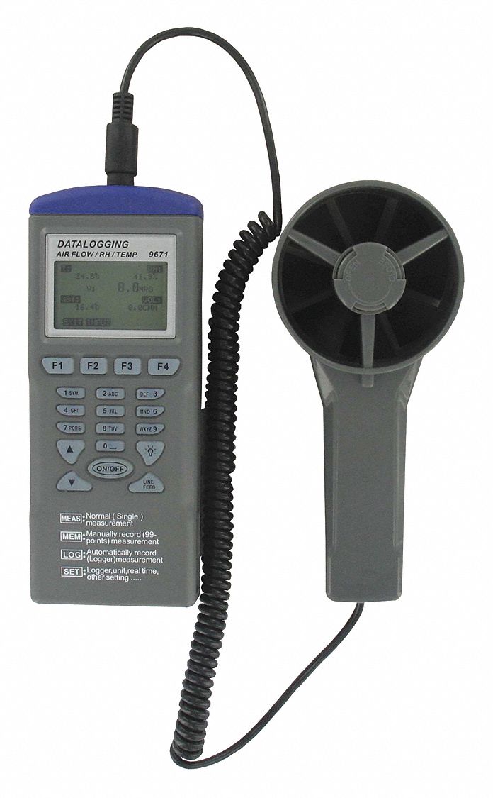 Dwyer Instruments Anemometer,Rotating Vane,Gray 9671