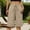 (Fashion 62)Khaki, variant on Women's Loose Straight Leg Solid Five Quarter Pants with Pockets and Drawstring Summer Causal and Comfortable Pants