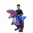 thumbnail image 4 of Adult Inflatable Ride-On T-Rex Costumes - Dinosaur Prehistoric Theme Party Outfits (Fits 59"–74.8" / 150-190cm),Height 59"–74.8",Orange, 4 of 6