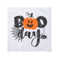 thumbnail image 5 of Bagilaanoe Newborn Baby Girl Halloween Rompers Pumpkin Letter Spider Web Print Long Sleeve Bodysuit 6M 9M 12M 24M Infant Loose Fit One Piece Jumpsuit, 5 of 9