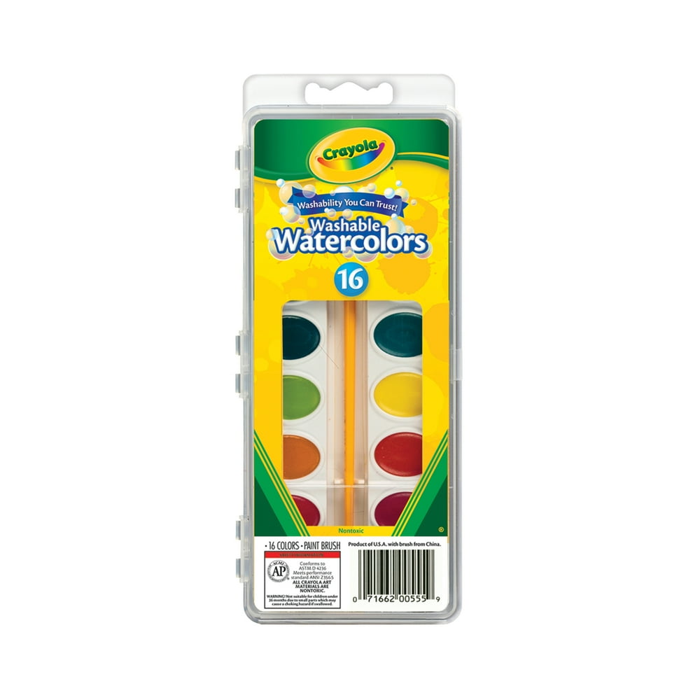 Crayola Washable Watercolor Set, 16Colors