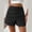 Black, variant on Pxiakgy Womens Shorts Dressy High Waisted Wide Leg Shorts Pleated Business Casual Work Trouser Shorts Lounge Summer Side Button Pleated Shorts with Pockets Dressy Summer Shorts for Women 2025 Relaxe