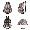 thumbnail image 4 of FORMRS Mini Backpack Purse for Women Travel Daypack Casual Shoulder Bag, Orange Geometric, 4 of 7