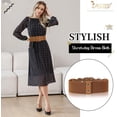 thumbnail image 3 of Women Elastic Wide Dress Belt 50S Stretchy Vintage Waist Cinch Belt, 3 of 9